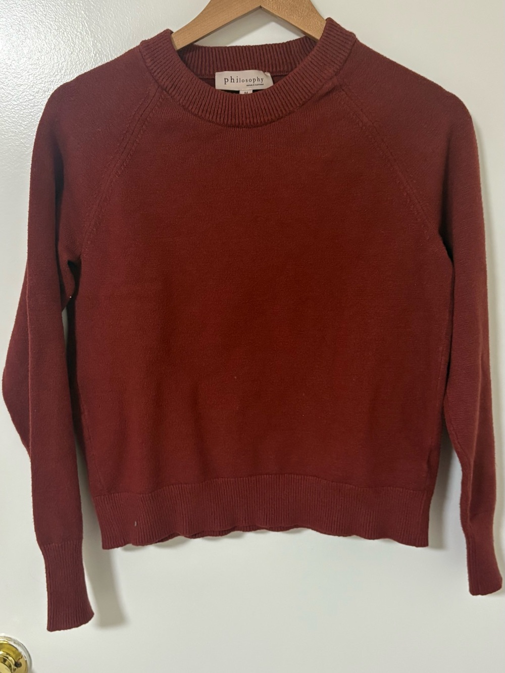 Philosophy Deep Burgundy Crewneck Sweater